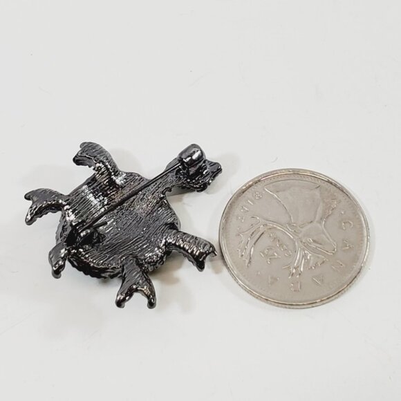 Green Crystal Turtle Brooch (92710) - Picture 2 of 2